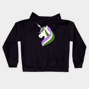 genderqueer Unicorn Kids Hoodie